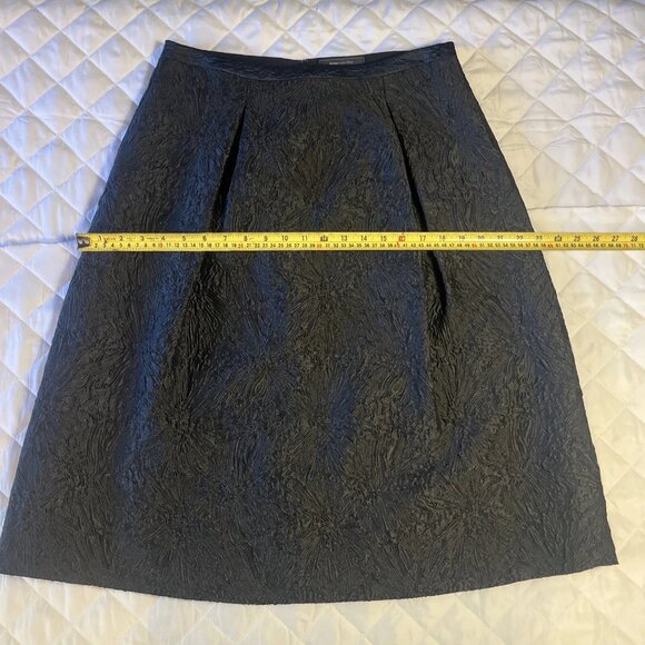 BCBG MAXAZRIA Black A Line Skirt Size 10 Zipper - Hook & Eye Closure - Picture 4 of 7
